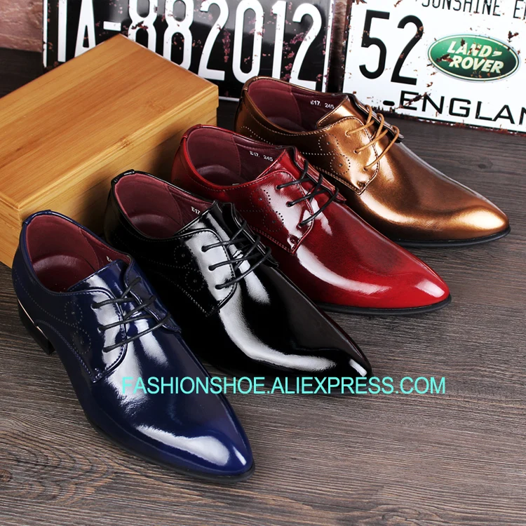 

Custom made Fashion Designer Oxfords Wedding Dress Shoes Flats Lace up Pointed toe Lace up Brogue Business Shoes Hot Selling