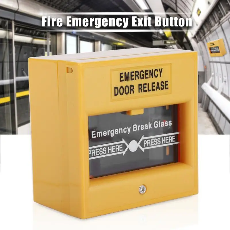 

Fire Emergency Exit Alarm Button Release Security Glass Break Alarm Button