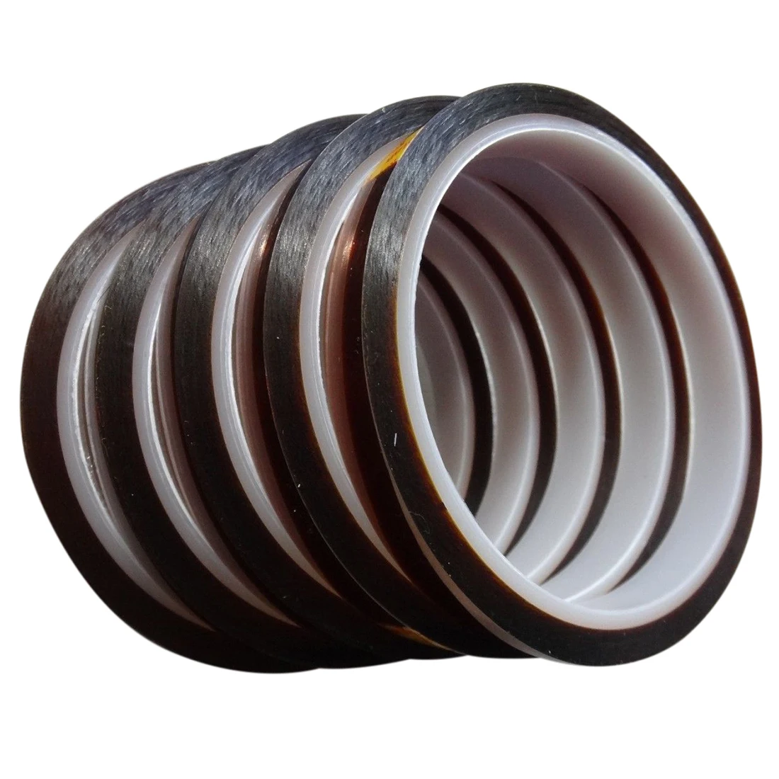

Fashion 5 Rolls 10mm*33m Heat resistant tape for sublimation Transfer Thermal,brown-color