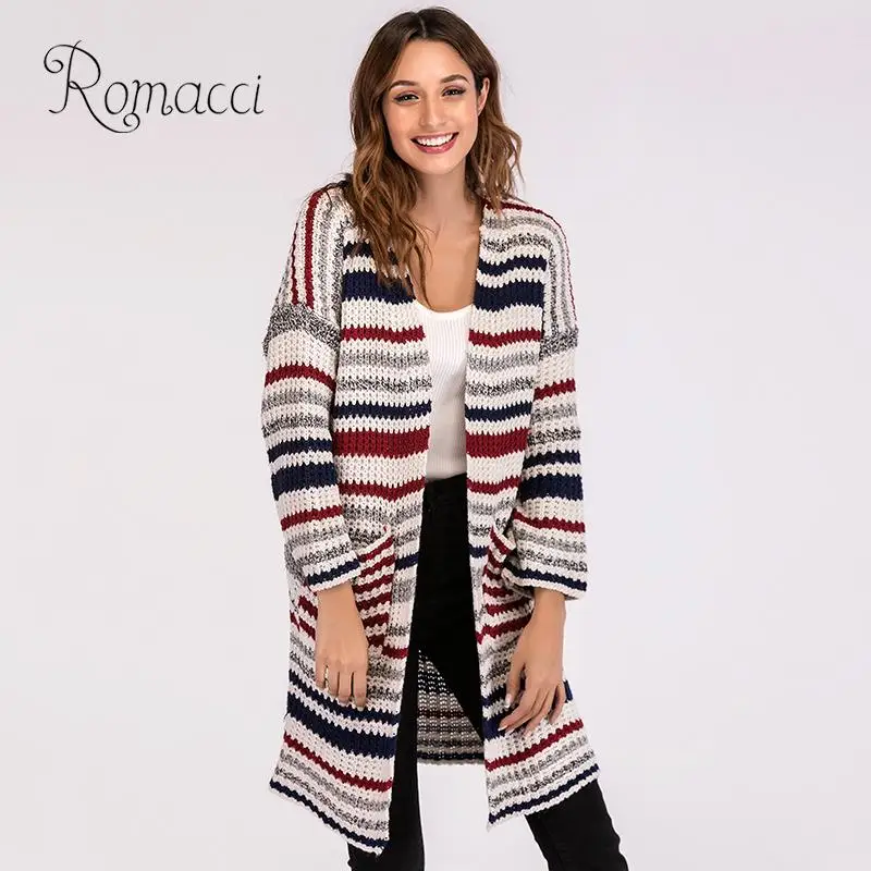 Women's Long Sleeve Open Front Cropped Cardigan – Drop Shoulder Knit Sweater Coat For Casual Spring & Fall Outfits