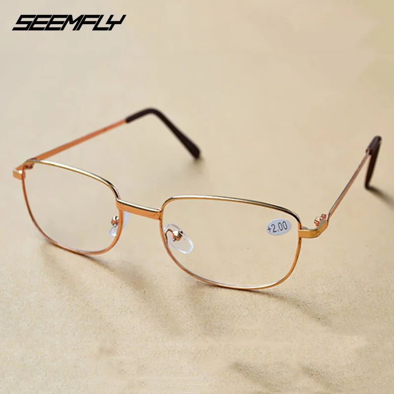 

Seemfly Metal Frame Reading Glasses Presbyopic Eyeglasses Men Women Resin Lens Eyewear +1.0 +1.5 +2.0 +2.5 +3.5 +4.0 Eyeglasses