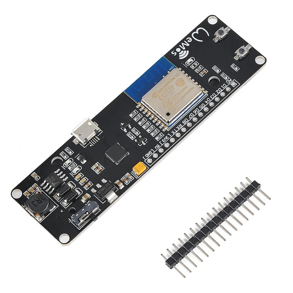 

Mini WiFi Module ESP WROOM 02 Motherboard Integrated ESP8266 and 18650 Battery Slot Compatible With NodeMCU