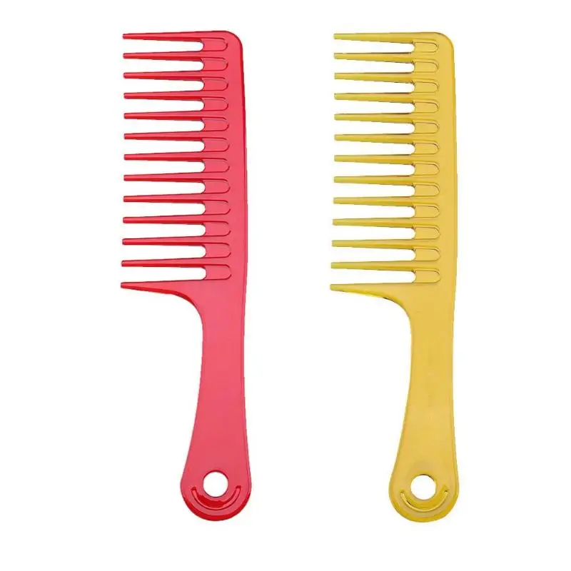 Wide Tooth Plastic Handle Hair Comb Anti Static Salon Hairdressing
