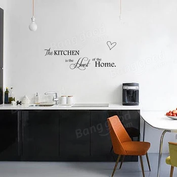 DIY Kitchen Letters Love Heart Wall Sticker Living Room Home Decoration Creative Decal Mural Wall Art PVC Wallpaper Crafts