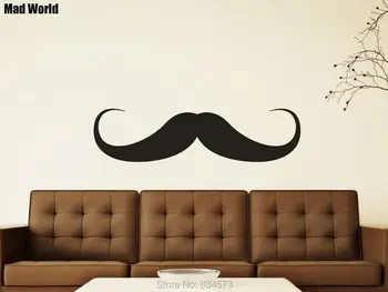 

Mad World-Mustache Silhouette Retro Wall Art Stickers Wall Decal Home DIY Decoration Removable Room Decor Wall Stickers