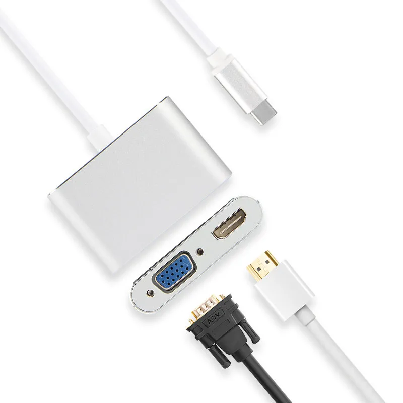 HUWEI USB C HDMI VGA адаптер Тип к 4K Thunderbolt 3 для Huawei Matebook 13 E X Pro Чехол подключения проектора