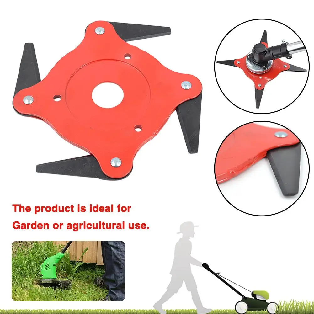 NEWE 4 Teeth Brush Cutter Blade Trimmer Metal Blades Trimmer Head Garden Grass Trimmer Head For Lawn Mower
