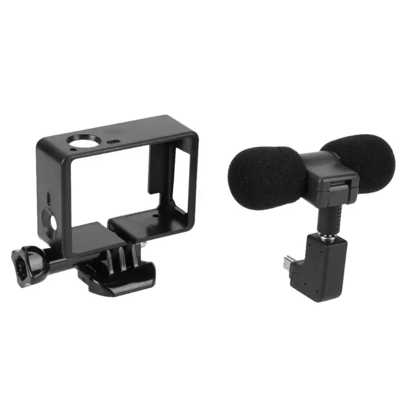Для Gopro аксессуары Pro Mini Стерео микрофон + стандартный корпус для GoPro Hero 3/3 +/4 USB до 3 5