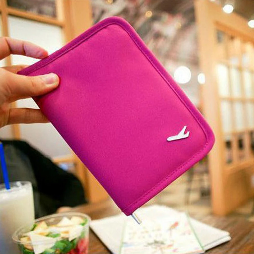 Travel Bag Wallet Purse Document Organiser Zipped Passport Tickets ID Holder