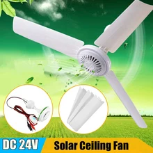 Warmtoo 1 шт. DC 24 в 6 Вт Солнечный потолочный вентилятор с переключателем 3 Лопасти Caravan Camp ABS подвесной вентилятор для офиса дома портативный открытый вентилятор