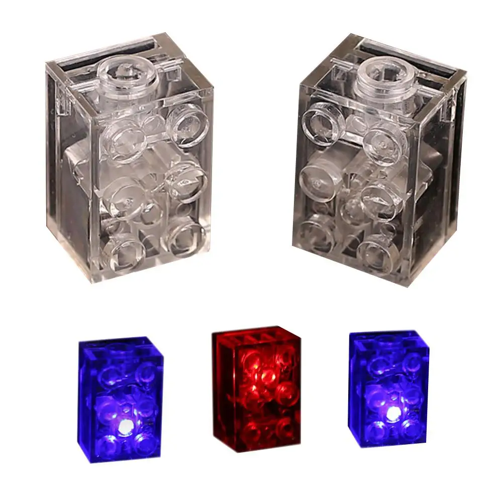 

None 5pcs/Pack LED Light Building Blocks Set Children Creative Colorful Flashing DIY Toy Bricks