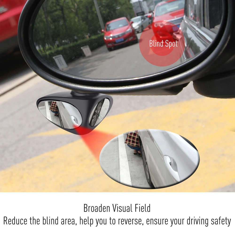 Car Blind Spot Mirror 2 in 1 Wide Angle 360 Rotation Adjustable Convex Rear View Front Wheel Vehicle mirror | Автомобили и