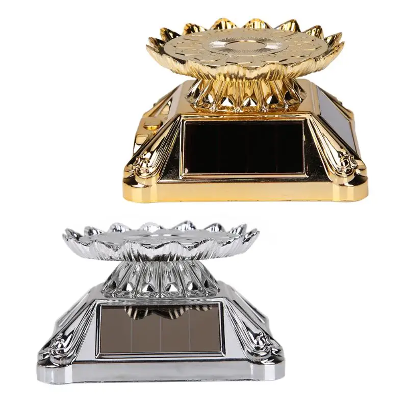 

Solar Ennergy Rotary Display Table Jewelry Mobile Phone Showcase with LED