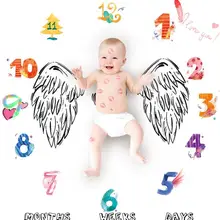 Детское одеяло фото реквизит одеяло s Фон Ткань календарь для маленьких мальчиков и девочек вязаное полотно аксессуары