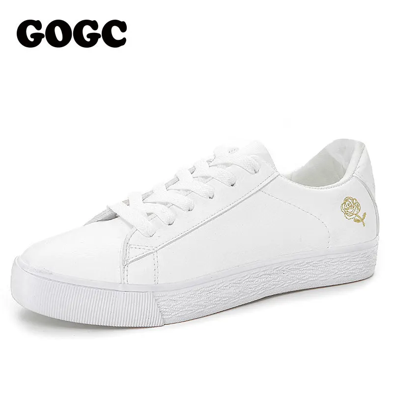 GOGC حذاء أبيض حذاء امرأة حذاء مسطح الربيع الصيف جلدية رياضية بيضاء النساء 2019 احذية الجري النساء حذاء للجيم G784 GOGC حذاء أبيض حذاء امرأة حذاء مسطح الربيع الصيف جلدية رياضية بيضاء النساء 2019 احذية الجري النساء حذاء للجيم G784