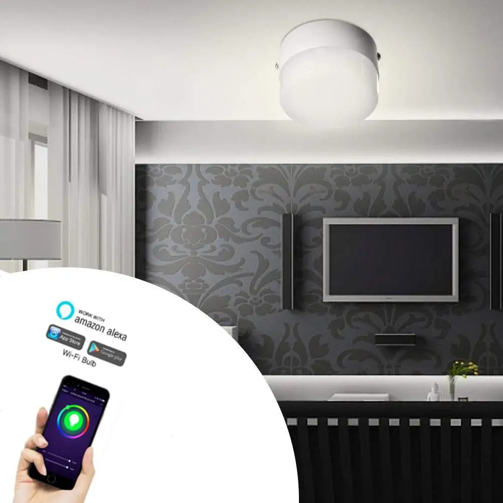 Litake мини умный Wifi потолочный светильник RGB + W AC85 265V|Потолочные лампы| |