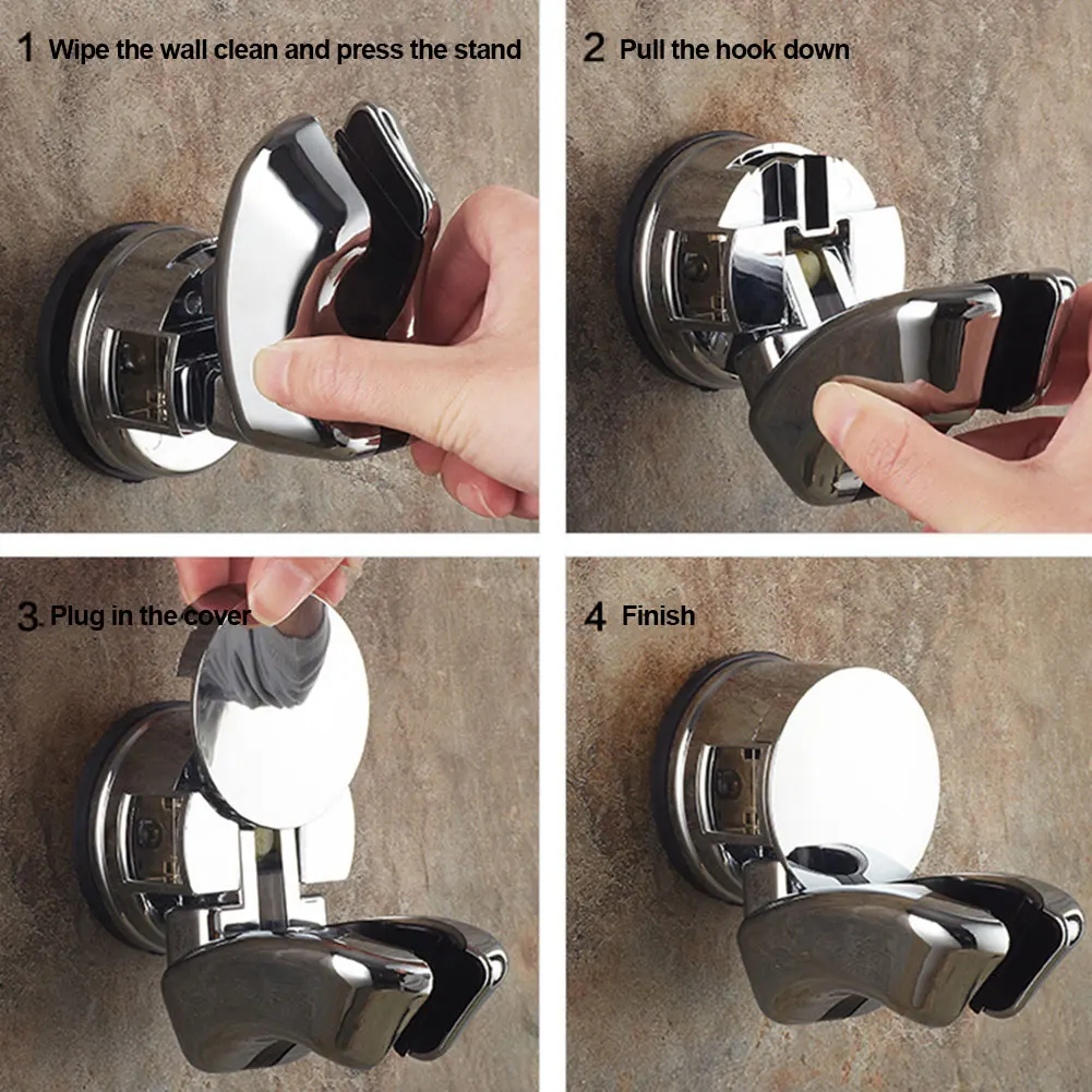 

New adjustable stand bracket holder mount suction cup shower holder for bathroom shelf handheld shower holder Fixed seat #1211