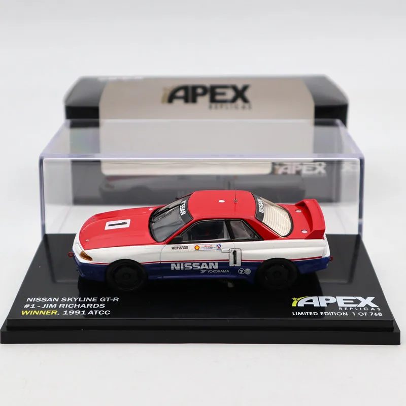 

APEX 1:43 Skyline GT-R #1 JIM Richards Winner 1991 ATCC AR105 Used Diecast Models Limited Edition Collection