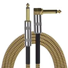 3 м/5 м/6 м аудио гитарный кабель 1/4 дюймов Позолоченные TS вилки для электрогитары бас микшер усилитель эквалайзер