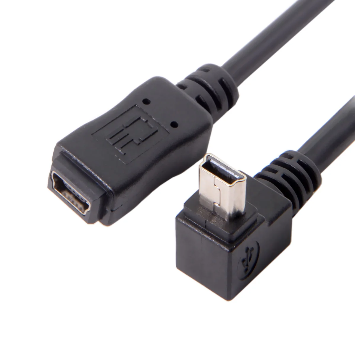 

CYDZ GPS Mini USB B Type 5P 90D Up Direct Angled Male to Female Extension Cable 20cm