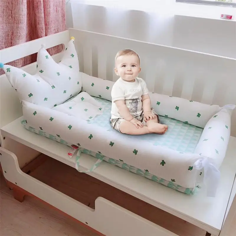 Детские кроватки детские переносная люлька съемные и моющиеся путешествия кроватка для детей Дети хлопок кроватки От 0 до 2 лет Чистый