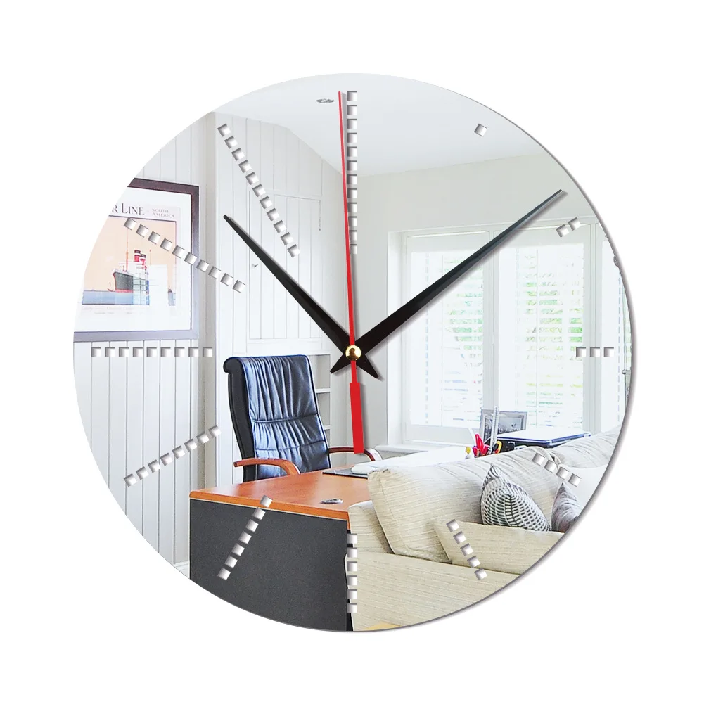 Акриловые зеркальные настенные часы креативные DIY настенные наклейки часы атмосфера простые украшения для гостиной современные настенные часы