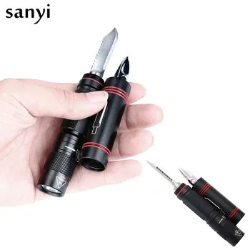 

Multi-function LED Mini Flashlight Waterproof tactical flashlight Camping Outdoor Pocket Tools Tactical Knife Torch