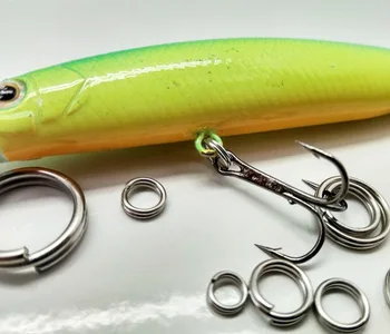 

OLOEY 50pcs Stainless Steel Split Rings High Quality Strengthen Solid Ring Lure Connecting Ring Fishing Accessories