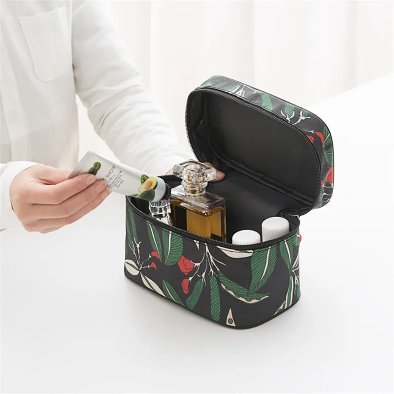 

Floral Series Cosmetic Organizer Box Large Capacity Tote Toiletry Bag Portable Travel Makeup Organizer Wash Bag