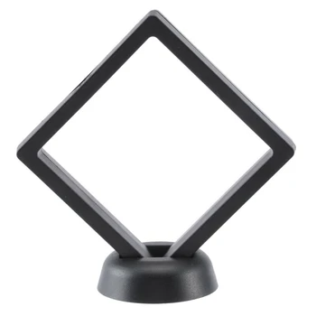 

ABS + TPU Coin Case 3D Frame Black Floating 9*9CM Organization Jewellery Display Box Shadow Show 2 pcs