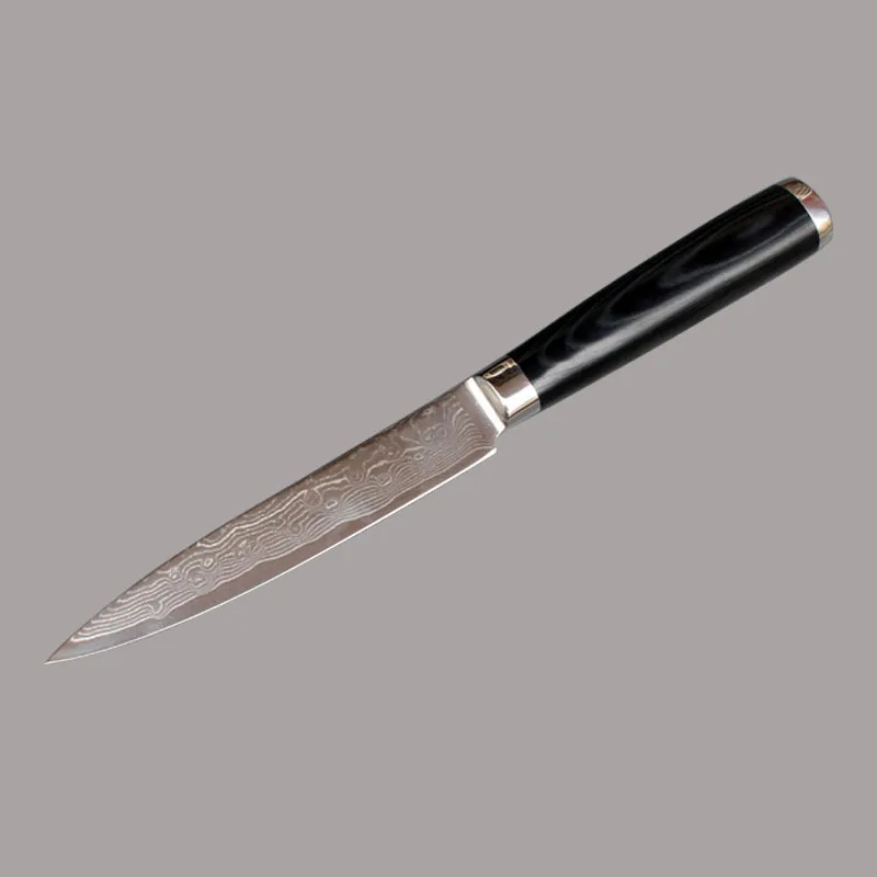 A Japanese damascus steel utility knife high-quality paring sharp kitchen knives 5 inch VG10 A Japanese damascus steel utility knife high-quality paring sharp kitchen knives 5 inch VG10