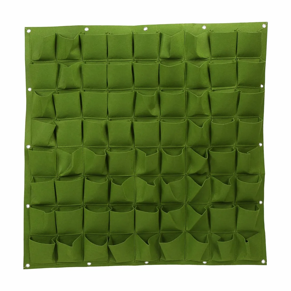 

36 72 Pocket Planter Bags Plant Pot Vertical Garden Hanging Green Wall Planters Large Garden Pots for Balconies Hanging Felt 1aa