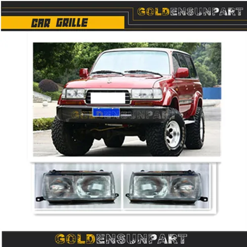 

2pcs Fit for Toyota Land cruiser LC80FJ80 FZJ80 Headlights covers No bulb 1990-1997