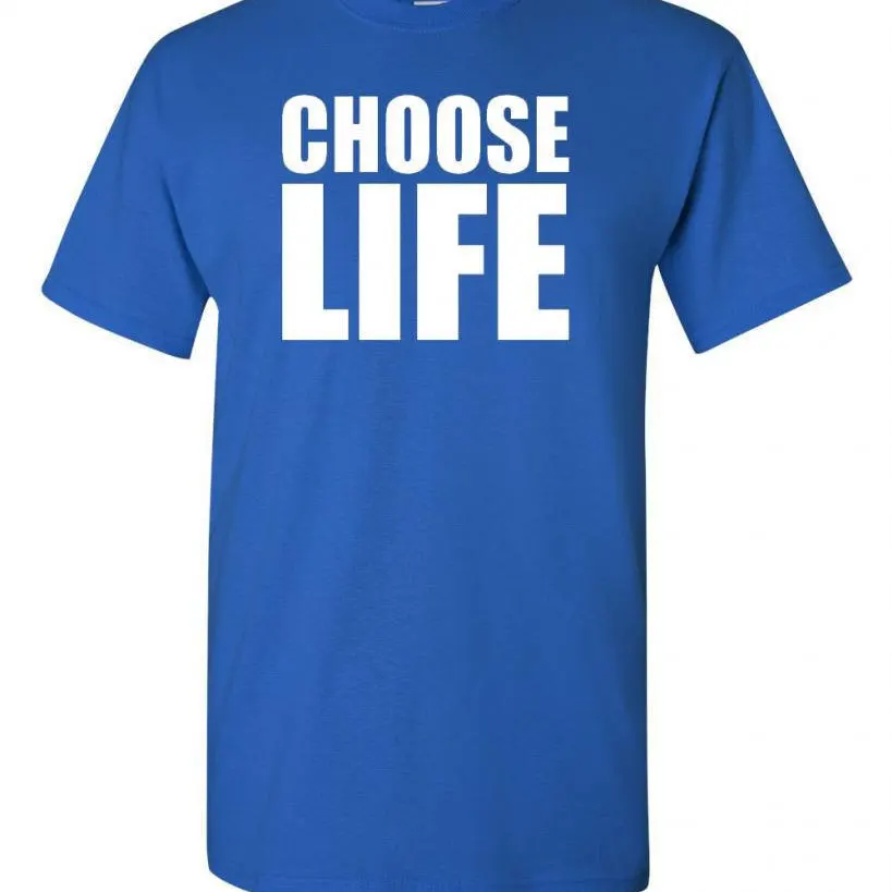 Choose Life Humor Adult Graphic T-Shirt Tee |