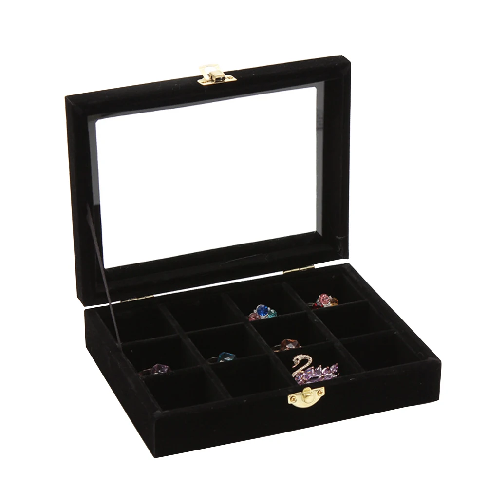 Organizer Case Box with Gold Single Buckle 24 Trumpets Holder Storage