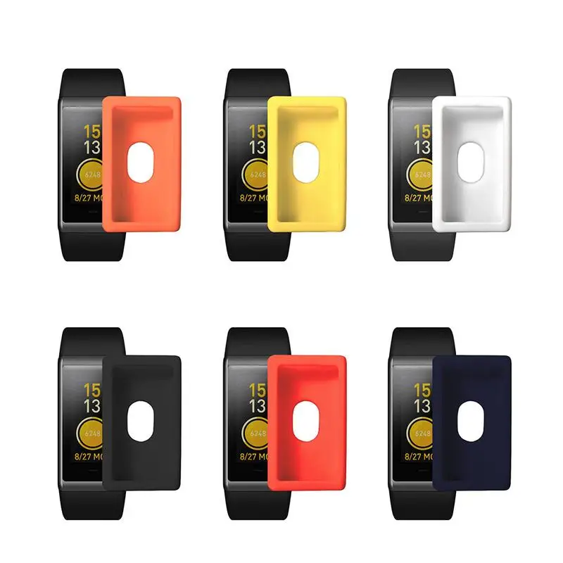 

Watch Silicone Cover Silicone Case For Huami Amazfit COR Meter Smart Simple Protective Case Yellow Orange Red Blue White Black