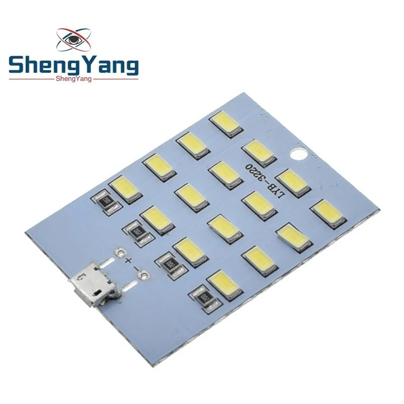 

1PCS high quality 5730 smd 5V 430mA~470mA White Mirco Usb 5730 LED lighting panel USB mobile light Emergency light night light