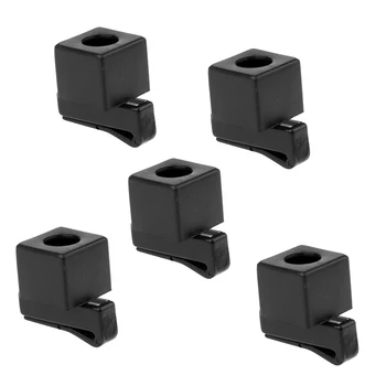 

5 Pieces Premium Black Pool Billiard Snooker Cue Chalk Plastic Holder Case Clip Belt