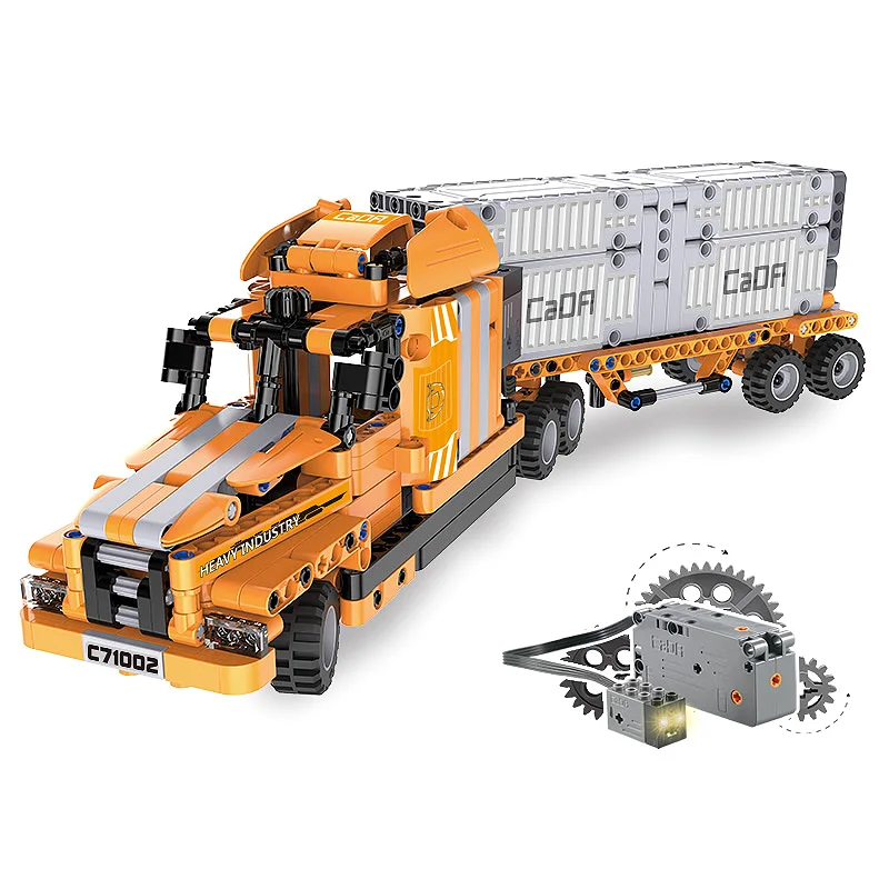 

C71002W Blocks High Simulation Port Engineering Intelligent Sound Light Induction Motor Set 10 Models Building Block Kids Toy