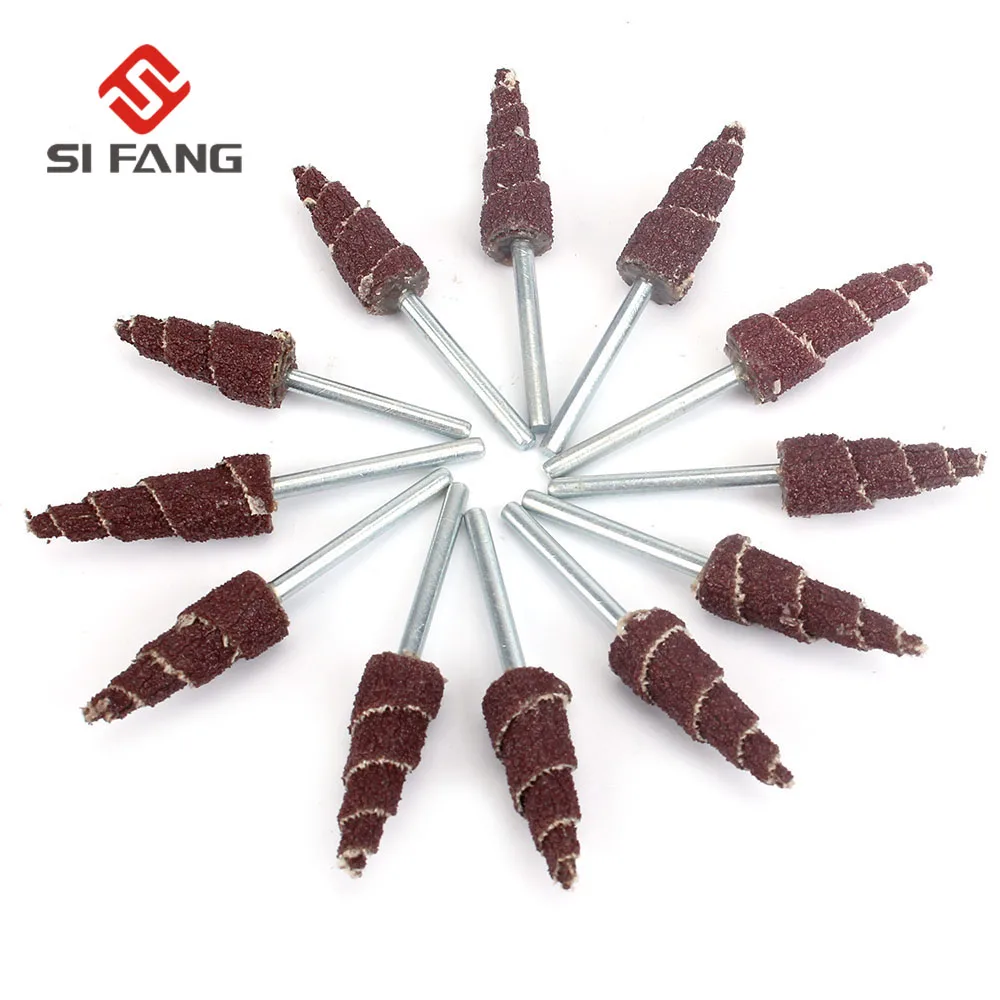 

Sandpaper wheel Conical Flap Wheels Grinding Head 3mm Shank Diameter 120 Grit Adhesive Sandpaper Rotary Tool 10/30/50Pcs 240#