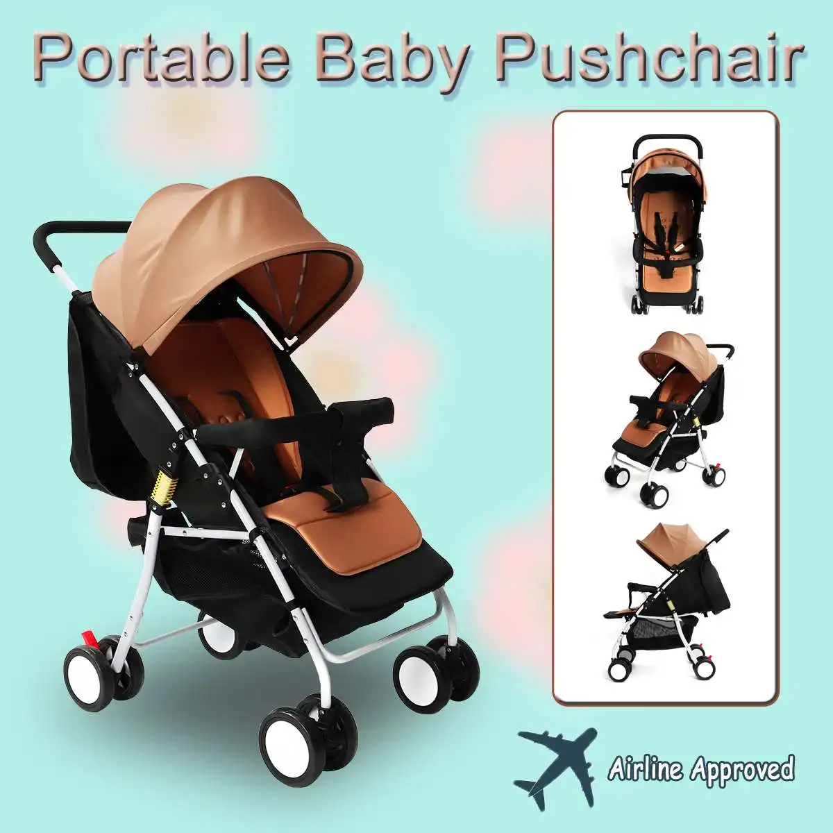 

Baby Strollers Ultra-Lightweight Folding Can Sit Can Lie High Landscape Umbrella Baby Trolley Summer and Winter