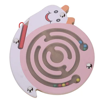 

Children's Magnetic Toys Children's Wooden Puzzle Game Toys Early Education Brain Teasers Wooden Magnetic Maze Transport Pen B