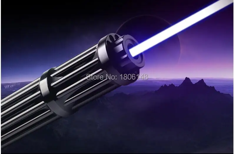 

Most Powerful Burning Lazer Torch Cannon 450nm 1000000m 100w Flashlight Blue Laser Pointer Burn Dry Wood Light Cigars Hunting