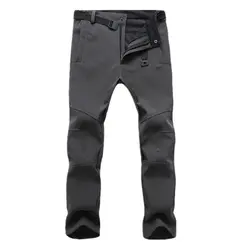 Большие размеры мужские тактические штаны-карго модные брендовые Зимние непромокаемые брюки армейские рабочие брюки толстые флисовые