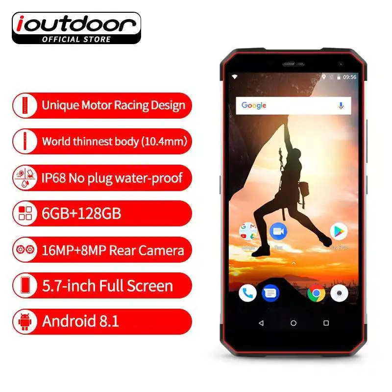 2019 новый прочный телефон ioutdoor х 5 7 дюйма MTK6763 6 GB 128 Встроенная память 3400 mAh NFC
