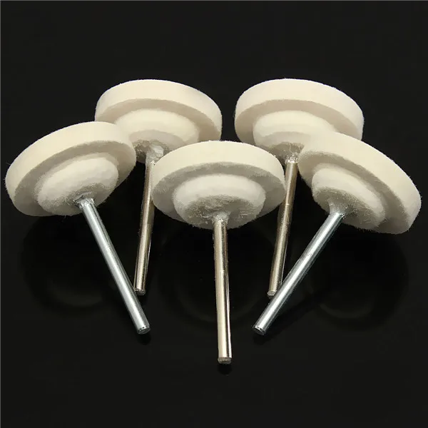 

1/5Pcs D25mm T Type Felt Wool Polishing Head Buffing Pad Wheel Tool For Rotary