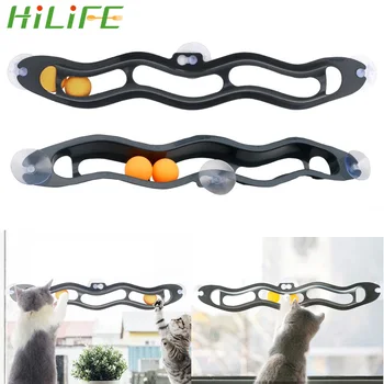 

HILIFE Cat Toys Balls For Windows Smooth Wall Funny Funny Play Pipe With Balls With Suckers Track Play Tunnel