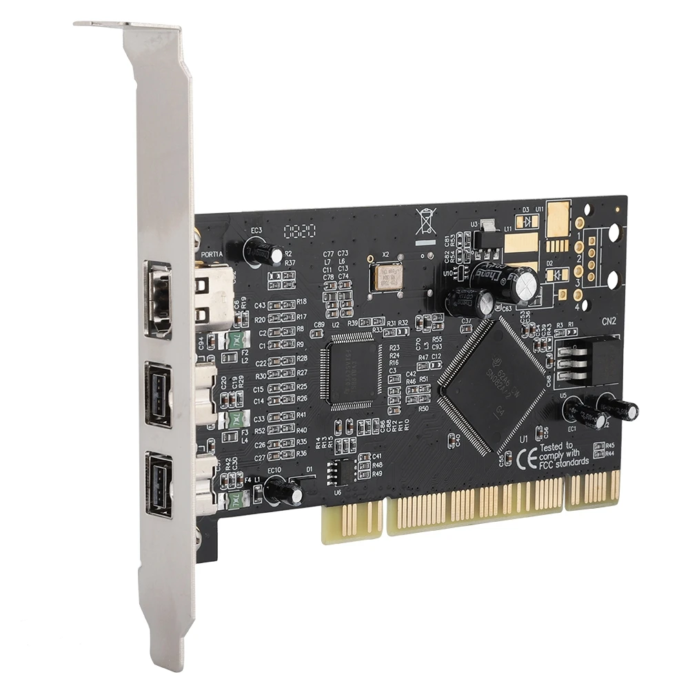 Плата видеозахвата PCI 3 port Firewire 800 1394 b/a (2B1A) Мбит/с адаптер контроллера 2019|Карты