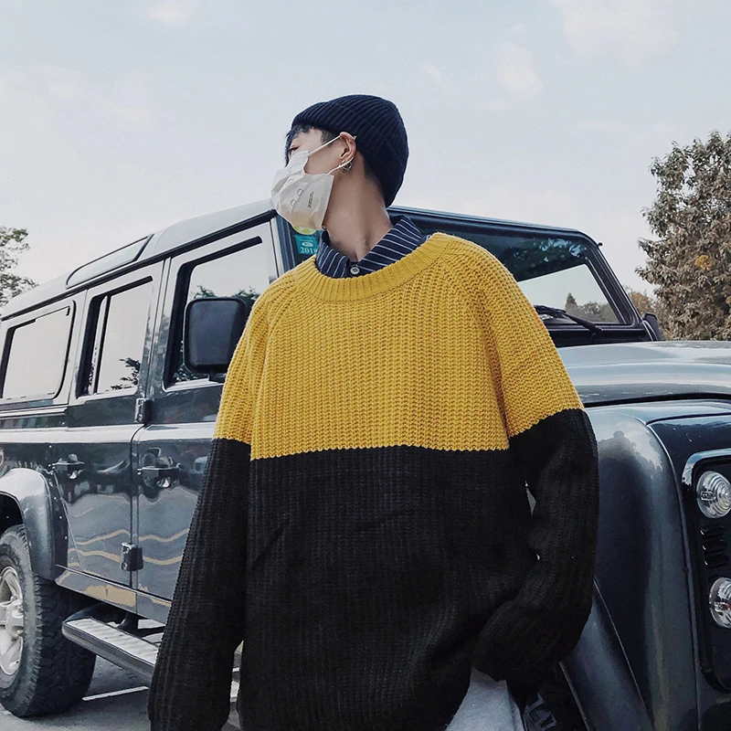 2019 Spring Autumn Casual Men's Sweater O-Neck Striped Slim Fit Knittwear Mens Pullovers clothes pull homme cardigan M-2XL
