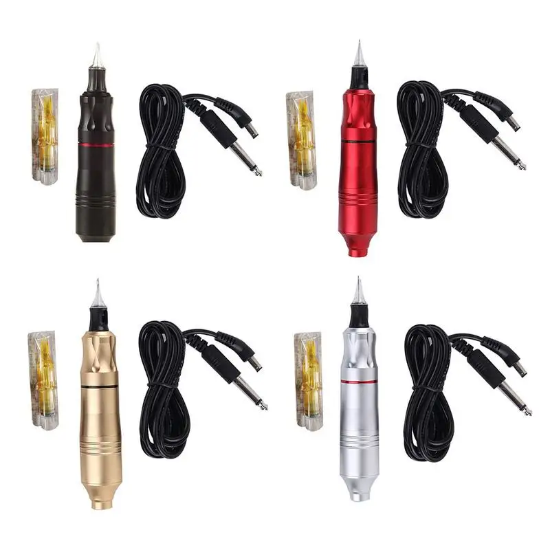 

New professional Rotary Motor Tattoo Pen Aluminum Alloy Tattoo Machine for Body Eyebrow with Randomly-sent Needle Make up Kit